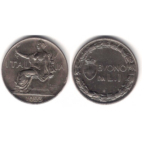 (62) Italia. 1923. 1 Lira (EBC)