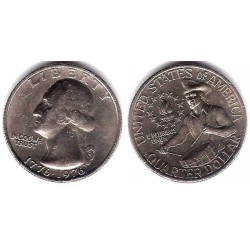 (204) Estados Unidos de América. 1976. Quarter Dollar (MBC)