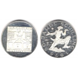 (2925) Austria. 1975. 100 Schilling (SC) (Plata)