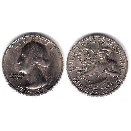 (204) Estados Unidos de América. 1976. Quarter Dollar (MBC+)