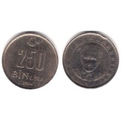 (1137) Turquía. 2004. 250 Bin Lira (BC)
