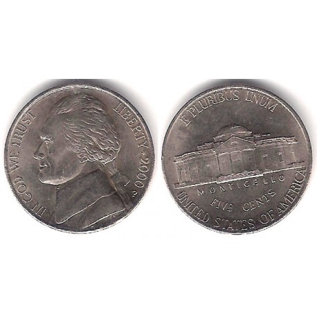(A192) Estados Unidos de América. 2000(P). 5 Cents (SC)