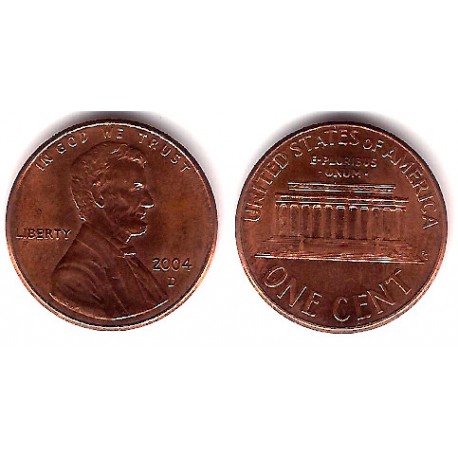 (201) Estados Unidos de América. 2004(D). 1 Cent (MBC)