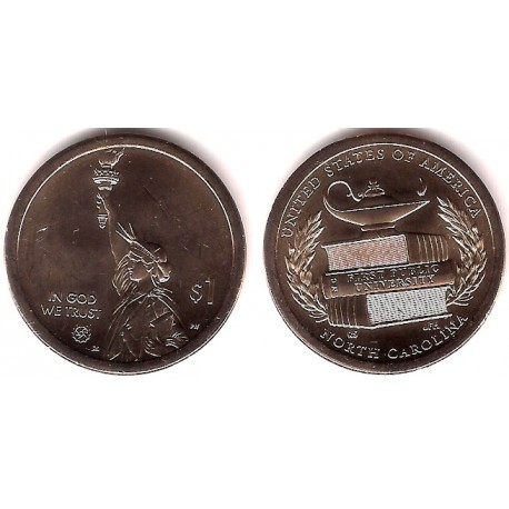 Estados Unidos de América. 2021(D). 1 Dollar (SC) North Carolina