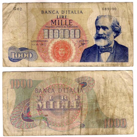 (96a) Italia. 1962. 1000 Lira (BC)