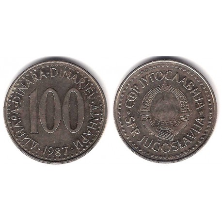 (114) Yugoslavia. 1987. 100 Dinara (MBC+)