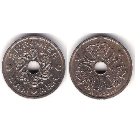 (874.1) Dinamarca. 1993. 2 Kroner (MBC)