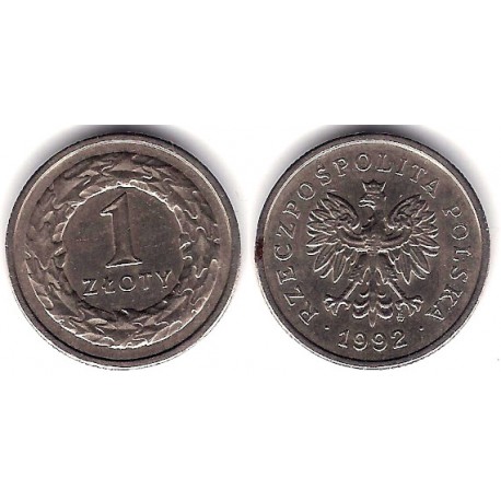(Y282) Polonia. 1992. 1 Zloty (MBC)