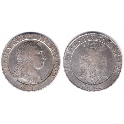 (C99.1) Estados Italianos (Nápoles y Sicilia). 1805. 120 Grana (MBC) (Plata)