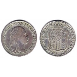 (C66b) Estados Italianos (Nápoles y Sicilia). 1796MAP. 120 Grana (MBC) (Plata)