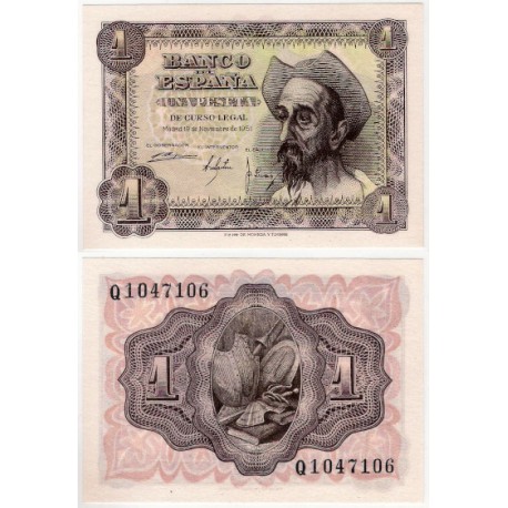 Estado Español. 1951. 1 Peseta (SC) Serie Q