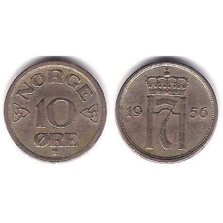 (396) Noruega. 1956. 10 Ore (MBC)