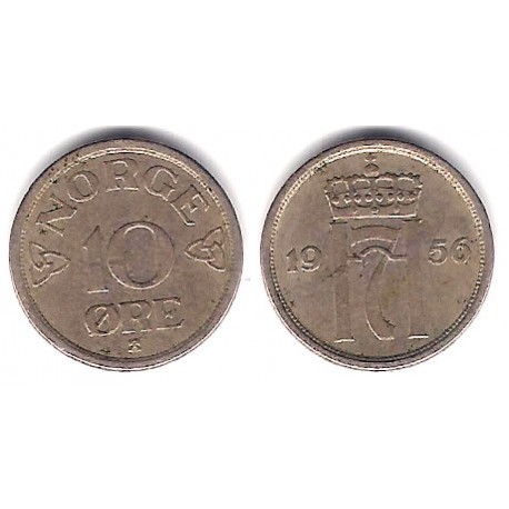 (396) Noruega. 1956. 10 Ore (MBC)