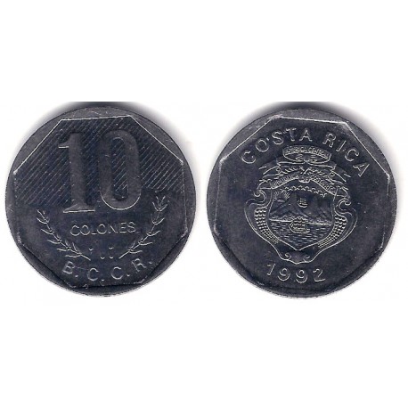 (215.1) Costa Rica. 1992. 10 Colones (MBC)