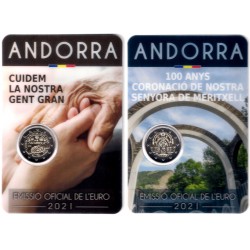 Andorra. 2021. 2 Euro + 2 Euro (SC) Gente Mayor y Meritxell