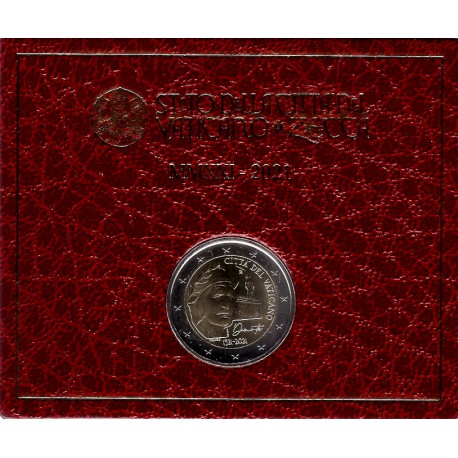 Ciudad del Vaticano. 2021. 2 Euro (SC) Dante
