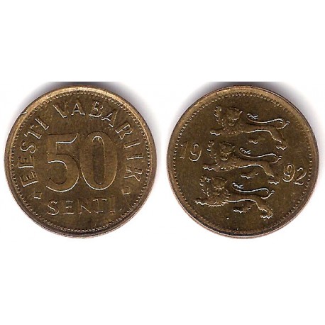 (24) Estonia. 1992. 50 Senti (SC)