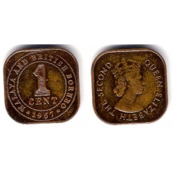 (5) Malaya & Borneo. 1957. 1 Cent (MBC)