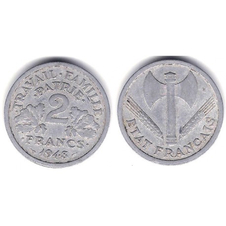 (904.2) Francia. 1943. 2 Francs (BC)