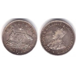 (24) Australia. 1918. 3 Pence (MBC+) (Plata)