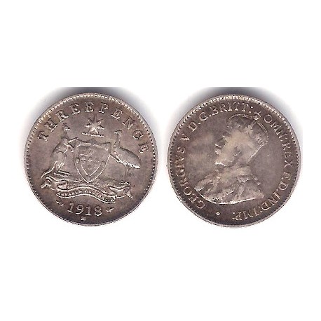 (24) Australia. 1918. 3 Pence (MBC+) (Plata)