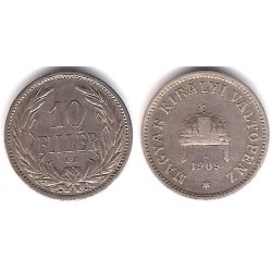 (482) Hungria. 1909. 10 Filler (MBC+)