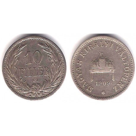 (482) Hungria. 1909. 10 Filler (MBC+)
