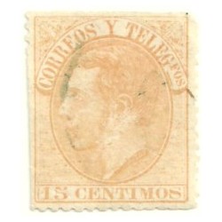 (210) 1882. 15 Céntimos. Alfonso XII (Usado)