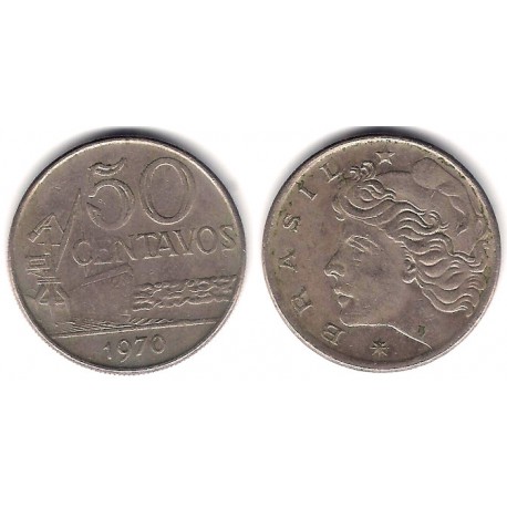 (580a) Brasil. 1970. 50 Centavos (BC)
