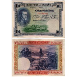 España. 1925. 100 Pesetas (MBC+) Serie F