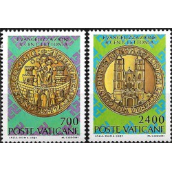 Ciudad del Vaticano. 1987. Serie Completa (Nuevo) Evangelizzazione 8 Cent. Lettonia