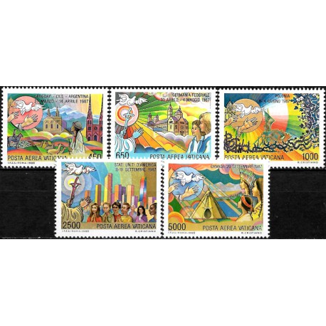 Ciudad del Vaticano. 1988. Serie Completa (Nuevo) Posta Aerea Vaticana