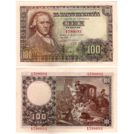 Estado Español. 1948. 100 Pesetas (EBC+) Sin Serie