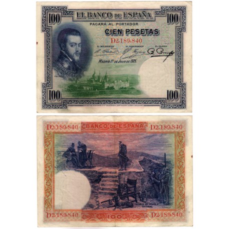 España. 1925. 100 Pesetas (MBC) Serie D
