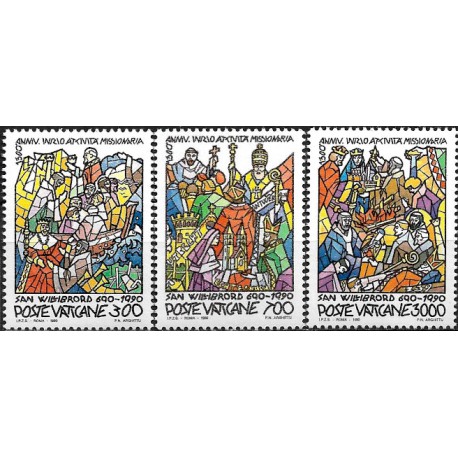 Ciudad del Vaticano. 1990. Serie Completa (Nuevo) San Willibrord