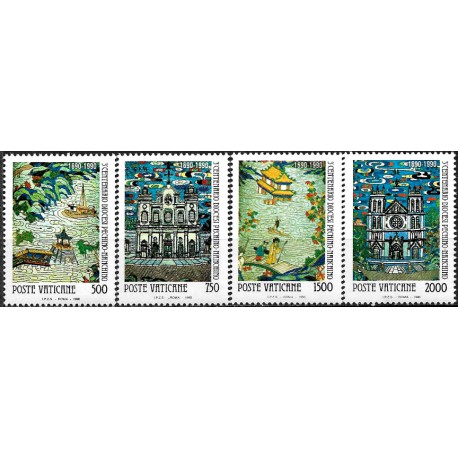 Ciudad del Vaticano. 1990. Serie Completa (Nuevo) 3 Cent. Diocesi Pechino-Nanchino