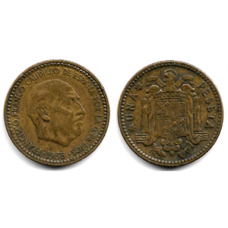 Estado Español. 1953*(19-62). 1 Peseta (BC+)