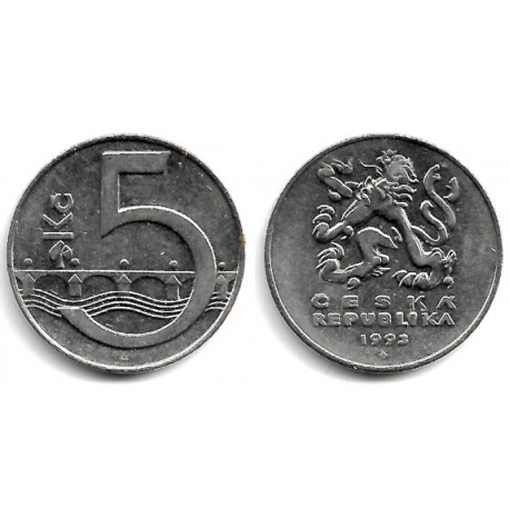 (8) República Checa. 1993. 5 Korun (MBC)