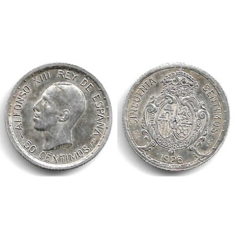 Alfonso XIII. 1926. 50 Céntimos (MBC+) (Plata) Ceca de Madrid PC-S