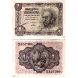 Estado Español. 1951. 1 Pesetas (SC-) Serie N. Manchas