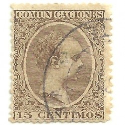 (219) 1889-1899. 15 Céntimos. Alfonso XIII (Usado)