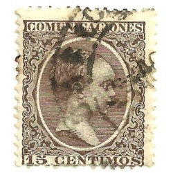 (219) 1889-1899. 15 Céntimos. Alfonso XIII (Usado)