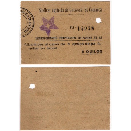 Sindicat Agrícola de Guissona i sa Comarca. 5 Quilos (EBC)