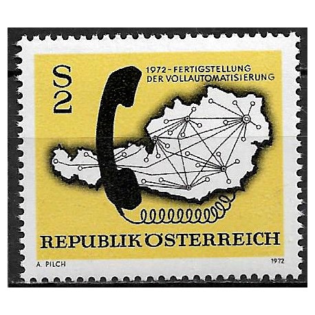 Austria. 1972. 2 Schilling (Nuevo) Telefonía