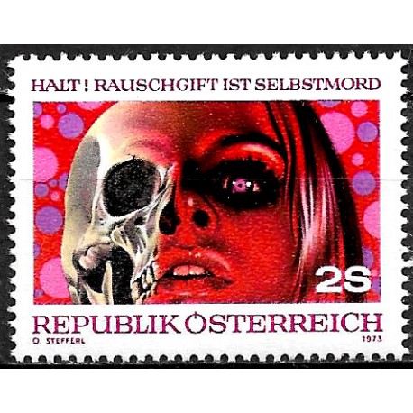 Austria. 1973. 2 Schilling (Nuevo) Prevención contra la droga