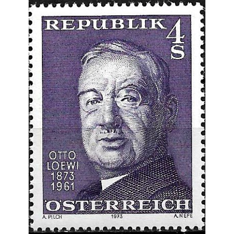 Austria. 1973. 4 Schilling (Nuevo) Cent. Otto Loewi, Premio Nobel