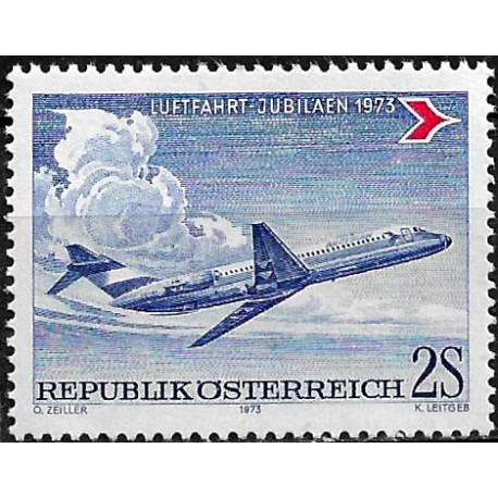 Austria. 1973. 2 Schilling (Nuevo) Aniversario de la Aviación