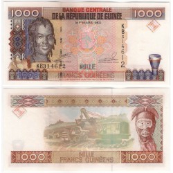 (37) República de Guinea. 1998. 1000 Francs (SC)