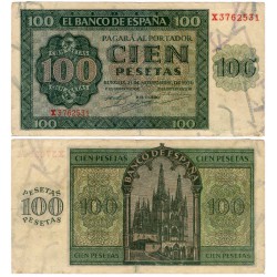 Estado Español. 1936. 100 Pesetas (MBC) Serie X