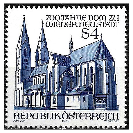 Austria. 1979. 4 Schilling (Nuevo) Catedral de Wiener Neustadt